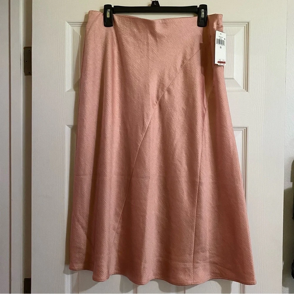 Ralph Lauren New Two Piece Matching Set Medium Top Size 12 Midi Skirt Rose Pink